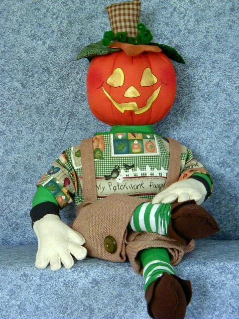 Mr. Jack O Lantern cloth doll picture