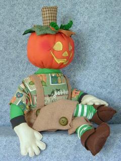 Mr. Jack O Lantern cloth doll picture